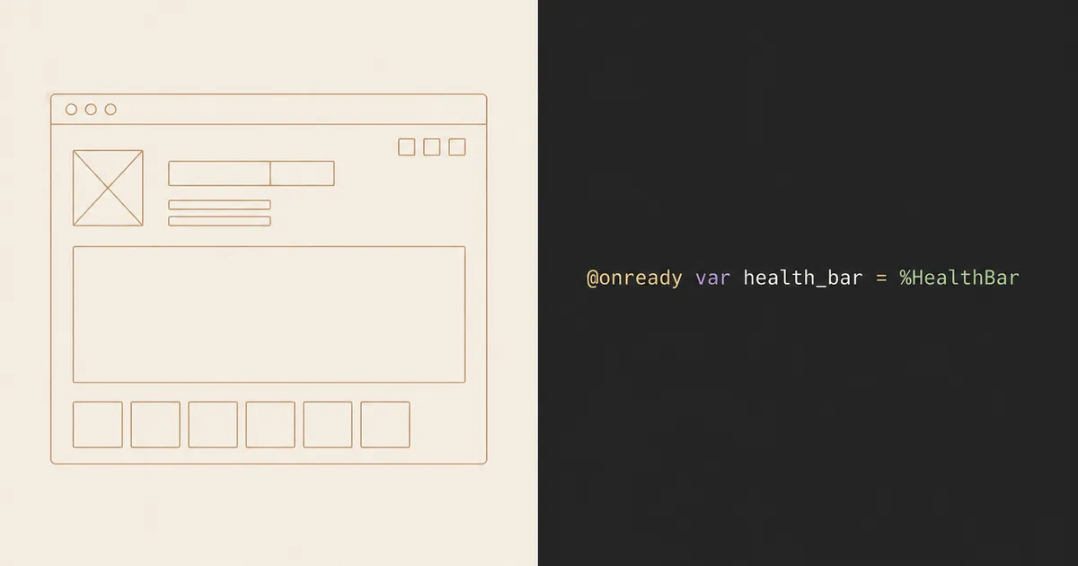 Imagen destacada para Clean Code en UI: Nodos Únicos en Godot 4 para interfaces mantenibles